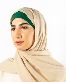 Mishkat Hijab Cap With Button - Green 734