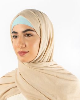 مشكاة ربطة حجاب بأزرار  - أزرق مخضر 395