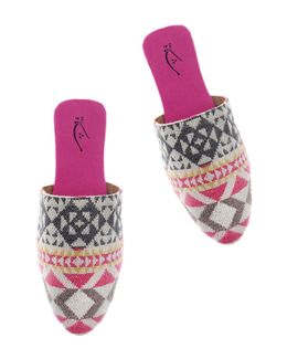 Mishkat Naseej Babouche Slippers for Kids (Grey & Pink) - 30/31 EU