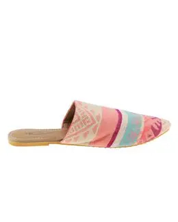 Mishkat Printed Babouche Slippers LF-1100 (Beige & Pink)