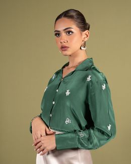 Mishkat Floral Long Sleeves Viscose Shirt - XL