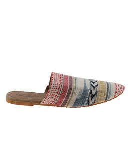 Mishkat Printed Babouche Slippers KF-1098 (White & Red)