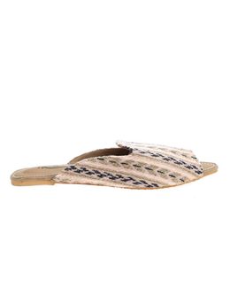 Mishkat Open Toe Slit Cut Slippers for Women (Beige) - 42 EU
