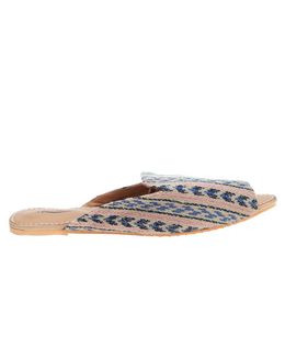Mishkat Open Toe Slit Cut Slippers for Women (Pink & Blue) - 35 EU