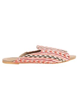 Mishkat Open Toe Slit Cut Slippers for Women (Red) - 35 EU