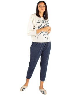 Mishkat Women Blue Glitter Pants - S