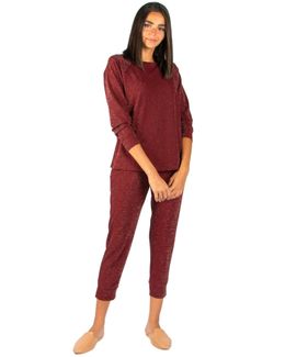 Mishkat Women Maroon Glitter Pants - S