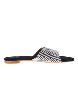 Mishkat Zebra Babouche Slippers for Women (Black & White) - 35 EU