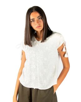 Mishkat Embroidered Boho Top (White) - M
