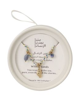 Min Maadan Alensan Beach Collection Colored Thread Necklace 18K Gold plated & stainless steel