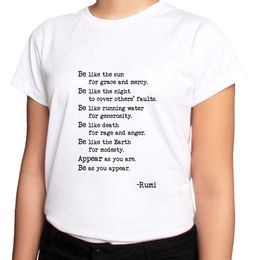 Min Maadan Alensan Rumi Women White Text Printed Round Neck T-shirt - S