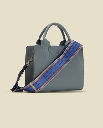 Mishkat bag & strap - ( Pale blue - Multicolored)