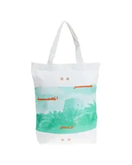 Shababuna x Hnak Landmarks Al Qasr Canvas Tote Bag TA0006-3