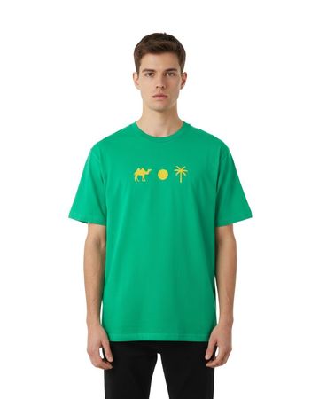 Hnak Palm Moon Printed Camel T-shirt